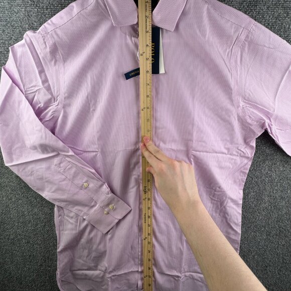 NWT Polo Ralph Lauren Pink Striped Classic Fit Easy Care Cotton Stretch 15 32/33 - Picture 3 of 15